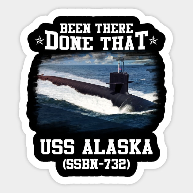 USS Alaska SSBN-732  Veterans Day Christmas Gift Sticker by gussiemc